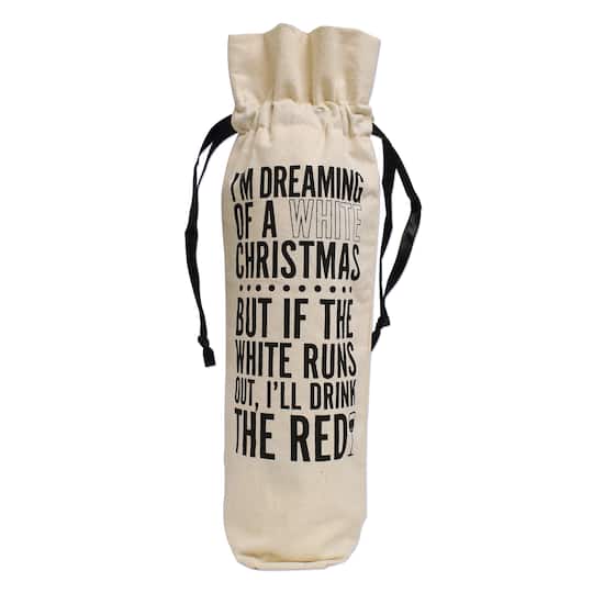 Personality Case™ White Christmas Canvas Wine Bag